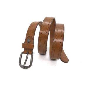 Wear Resistant Women's Fashion Leather Belts With Gunmetal Buckle / Skinny Waist
