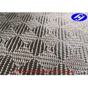 China Mosaic Pattern 3K Jacquard Carbon Fiber Fabric With Abrasion Resistance on sale