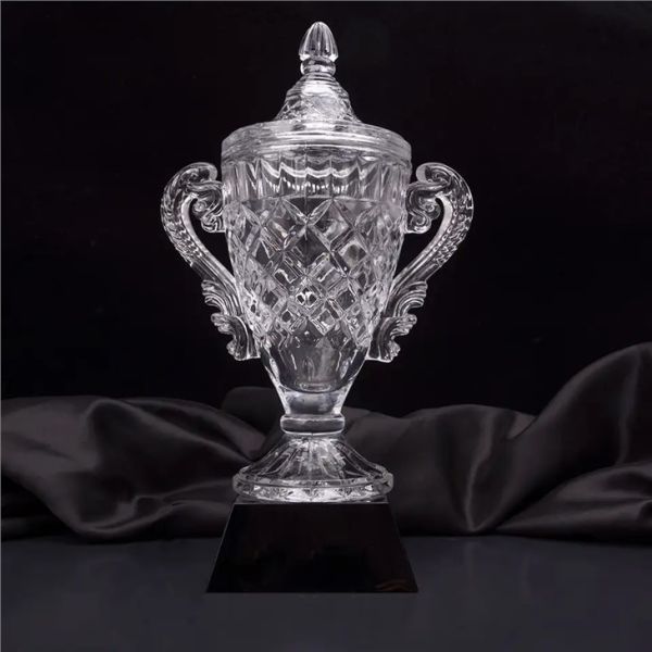 Buy Honor Of Crystal Clear Crystal Glass Trophy Award Souvenir Crystal Glass Award Cup Trophy For Souvenir Gift at wholesale prices