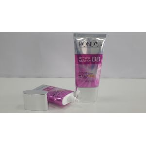 GMP Glossy Coating Aluminum Barrier Flat Oval Tube, Cosmetic Packaging for BB cream, wrinkle serum