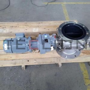 Rotary feeder with PTFE coating on rotor