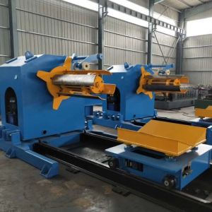 Fully Automatic 5 Tons Hydraulic Decoiler Machine With Loading Cart