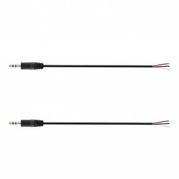 TRS 2 Pole Stereo Audio Jack 3.5mm Male Plug to Stripped Tinned Bare Wire Open End Cable