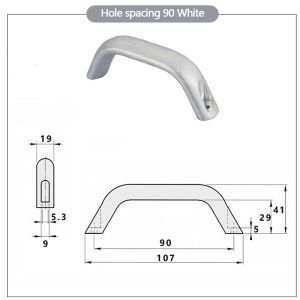 Aluminum Industrial Cabinet Hardware Pulls Matte Silver