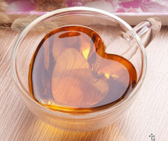 150ml 240ml 300ml Heart Shaped High Borosilicate Milk Mugs Tea Mugs Insulated
