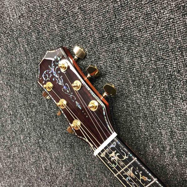 Custom 40 Inch All Solid KOA Wood Solid Rosewood Back Side Real Abalone Acoustic Guitar with BB Band Pickup