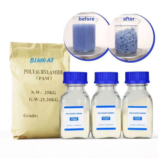 Buy Polyacrylamide PAM Polyelectrolyte Flocculant Chemicals used in Sewage Treatment Plant at wholesale prices