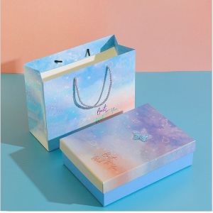 2mm Cardboard Gift Box With Ribbon