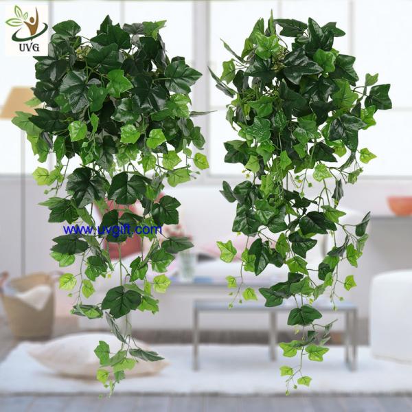 Buy UVG interior decoration 1 meter green hanging faux ivy with plastic vine leaves for sale CHP01 at wholesale prices