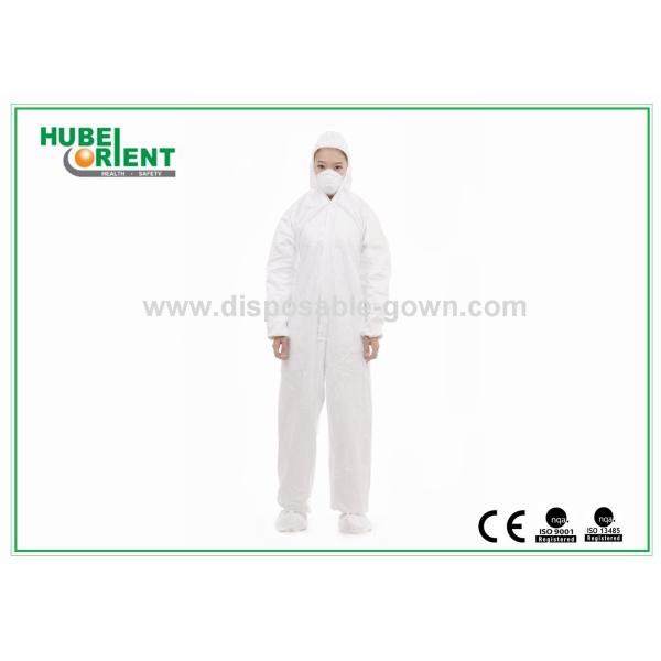 Full Body Waterproof Disposable Microporous Coverall 40gsm