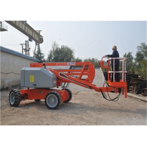 Telescopic Self Propelled Boom Lift 4*2 AC Drive With Manual Emergency Pump