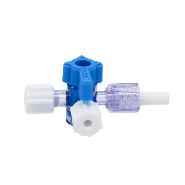 Buy Surgical Plastic High Flow Three Way Stopcock Disposable Rotatable at wholesale prices