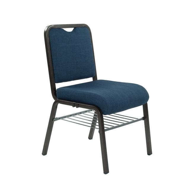 Buy Modern Stackable Church Chairs Metal Frame Fabric Cushion Commercial at wholesale prices
