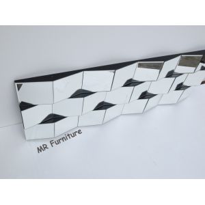 Faceted Angled Modern Wall Mirrors Decorative For Bedroom / Dining Room