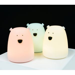 China Silicone 5500K Bedroom LED Night Light , OEM Bear Bedside Lamp on sale