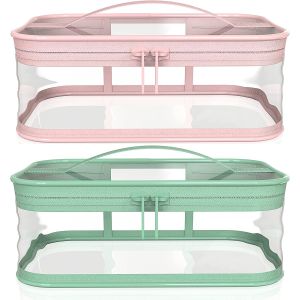 Shockproof protective &Storgae Transparent Makeup Bag Zipper Waterproof Portable Travel Storage Pouch