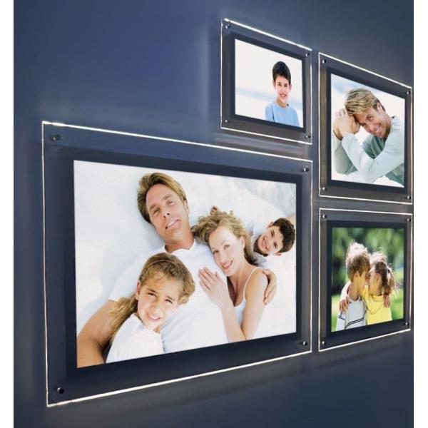 Rectangle Wall Crystal LED Light Box / Aluminum Frame Light Box Supler Thin