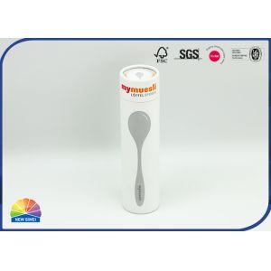 FSC Spoons Cardboard Packaging Tubes Matte Lamination