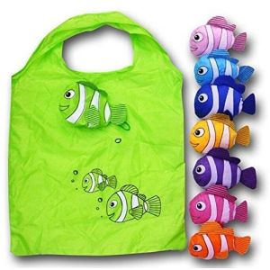 Fish Colorful 210D 40x50cm CMYK Nylon Folding Shopping Bag