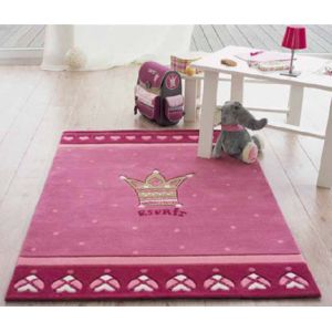 Crown Design Handtufted Acrylic Children Carpet and Rug Cotton Backing