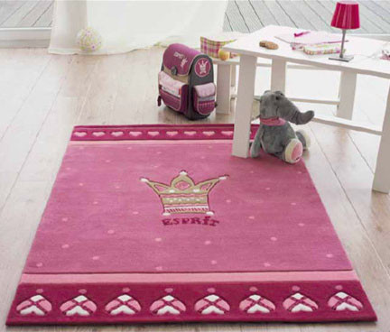 Buy Crown Design Handtufted Acrylic Children Carpet and Rug Cotton Backing at wholesale prices
