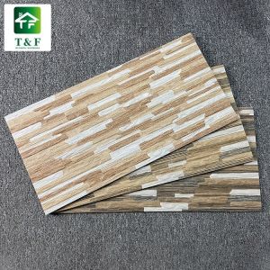 Plaid Textured Glazed Ceramic Tiles 300X600 Matte Finish Wall Tiles