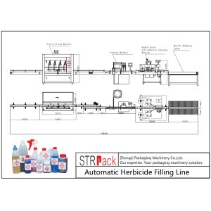 Beverage / Food Bottle Filling Line Herbicide Filling Line High Efficiency