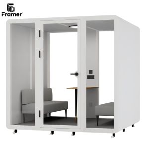 Quality Customizable Soundproof Office Pod Modular Private Work Booth Adjustable for sale
