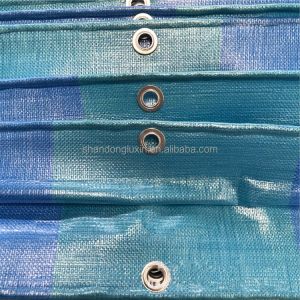 High Surface Hardness 220gsm Striped Tarpaulin for Rainproof Waterproof and Sun