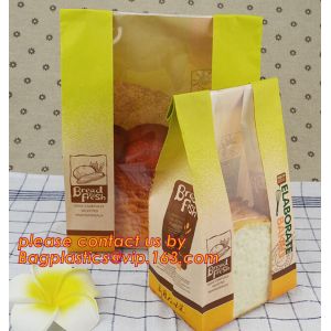 Customize Translucent Window Brown Greaseproof Kraft Paper Bag Special Opp