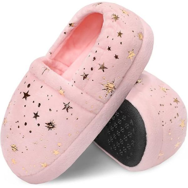 Custom Brand Stars Style Kids Indoor Slippers With Glow In The Dark Classical Designs