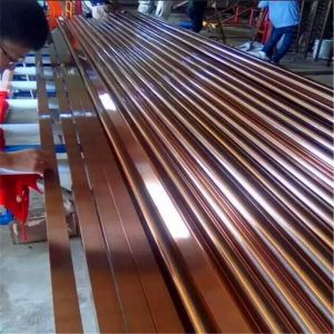 interior decorative color stainless steel tube for railings with gold color