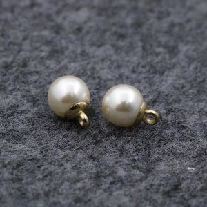 Factory price pearl white Irregular ball shape with metal leg sewing button