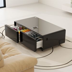 School Design Style Multifunctional Refrigerator Coffee Table with Wireless