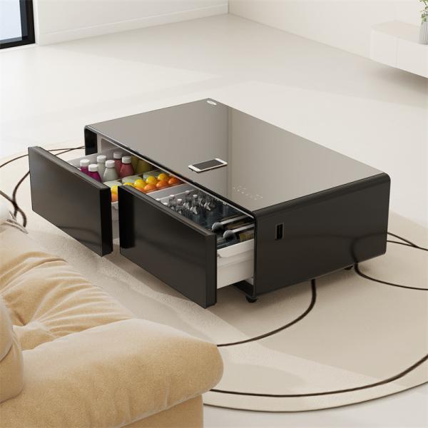 School Design Style Multifunctional Refrigerator Coffee Table with Wireless