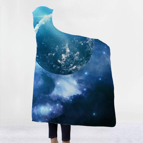 Skull children's adult hooded blanket velvet fabric rectangular hand washable