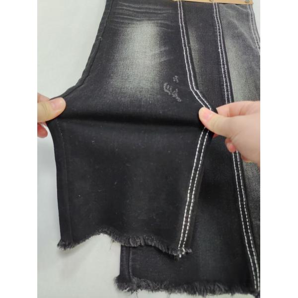 Silk Black 3/1 Right Twill Dark Indigo High Stretch 8S Denim Fabric 11.5oz For Jeans