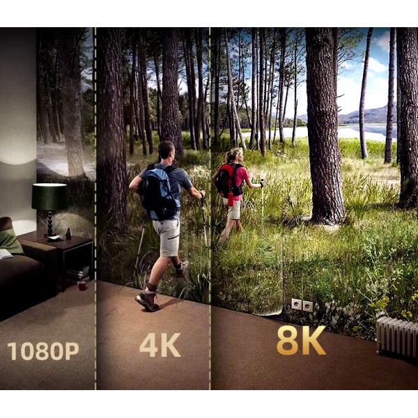 Posh Shine High Speed Gold Plated Zinc Alloy Male To Male Cottom Braid Ultra Slim HDMI 8K cable