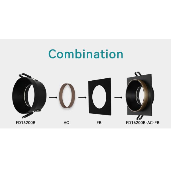 DIY Black Gold Recessed Spotlight For Commercial Lighting | Anti-Glare Design