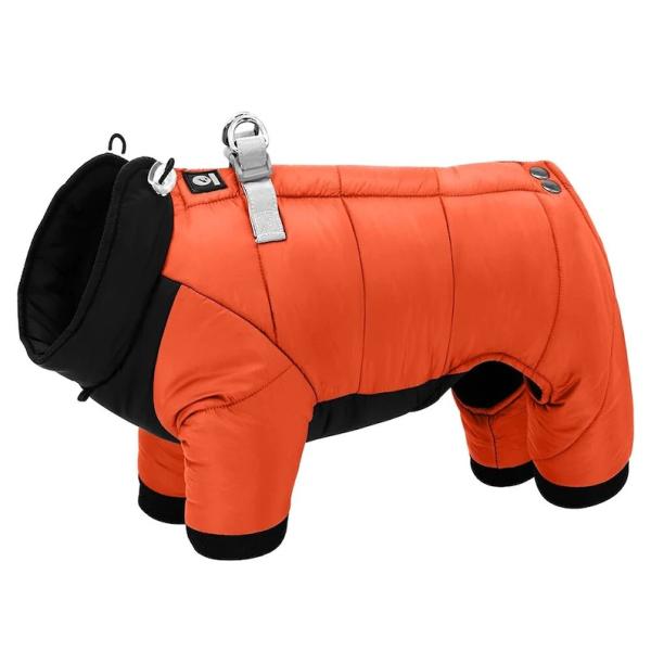 Cozy Down Puffer Jacket For Dogs Reflective Strip Waterproof