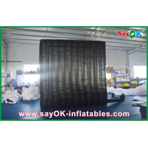 Black Wall Inflatable Cube Tent Double Sewing Show Background
