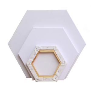 Hexagon Shaped Stretched Canvas Board Acrylic Painting stretched canvas with
