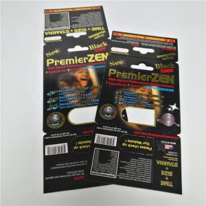 Durable Blister Card Packaging Premier Zen Male Enhancement Pills Display Box