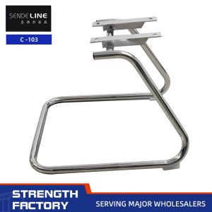 Chrome plating Office Chair Metal Frame Electroplated / Black Bow Frame