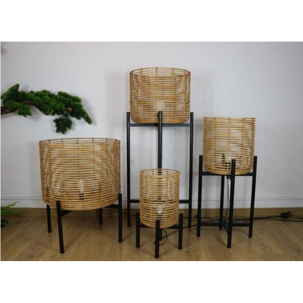 4 Legs Wicker Rattan Floor Lamps For Living Room Atmosphere