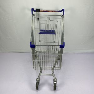 Octagonal Foot Steel Metal Shopping Trolley Cart Customized European Style