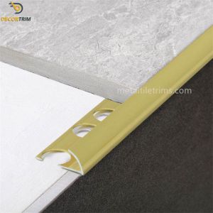 12mmx2.5meters Aluminium Tile Edging Strip Matt Gold External