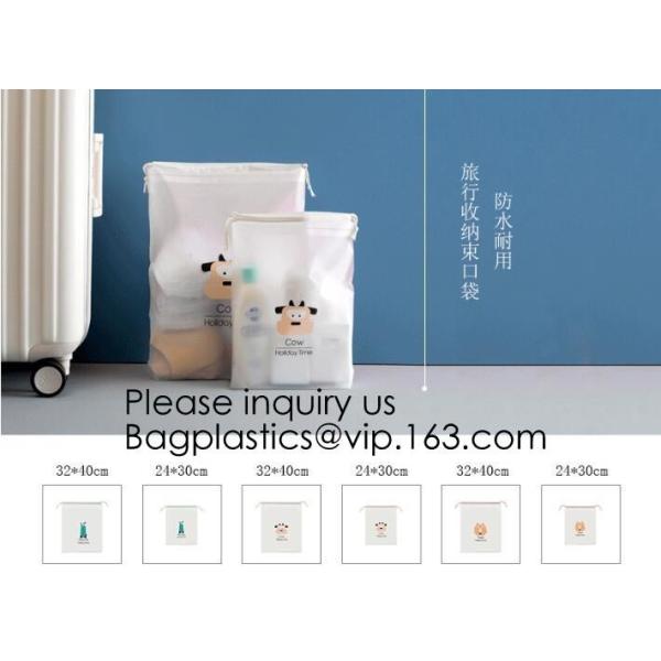Buy Compostable Biodegradable Matte Gift Drawstring Reusable Eco-Friendly Waterproof  Home Travel Sundries Makeup Toiletry at wholesale prices