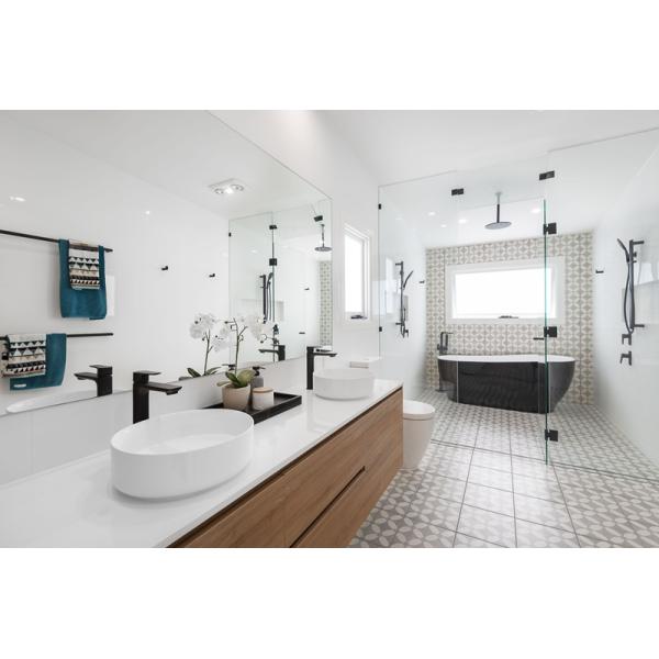 Modern Round Led Mirror Sliding Solid Wood Cabinet Combo Bathroom Sink with Materials