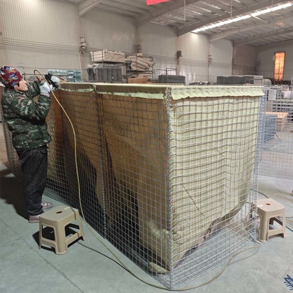 Galvanized Welded Mesh Retaining Wall Defensive Barriers For Sand Wall Barrier